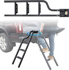 Universal Pickup Truck Tailgate Ladder 42" Rotatable Aluminum 600 lb Capacity