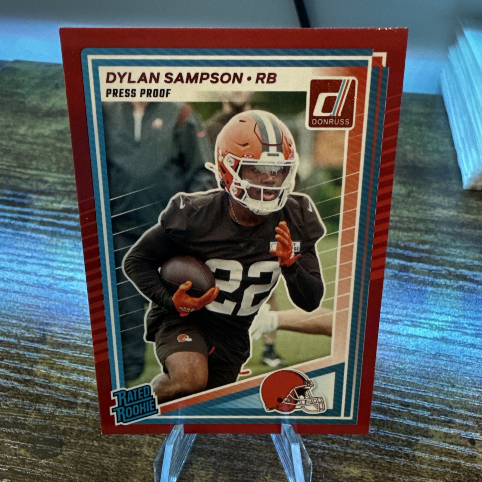 2025 Panini Donruss - Rated Rookie Dylan Sampson #389 Press Proof Red (RC)