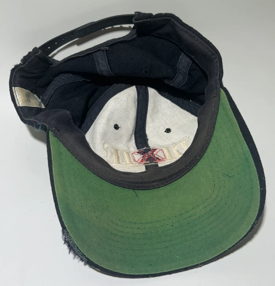De Colección Raro Lana DIXIE Sombrero Cuero Snapback Bordado Yupoong Foto 4 de 4