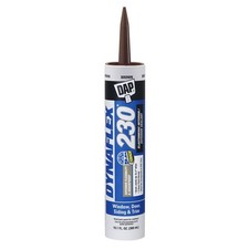 DAP DYNAFLEX 230 Premium Elastomeric Interior/Exterior Sealant: 10.1 fl oz. Brow
