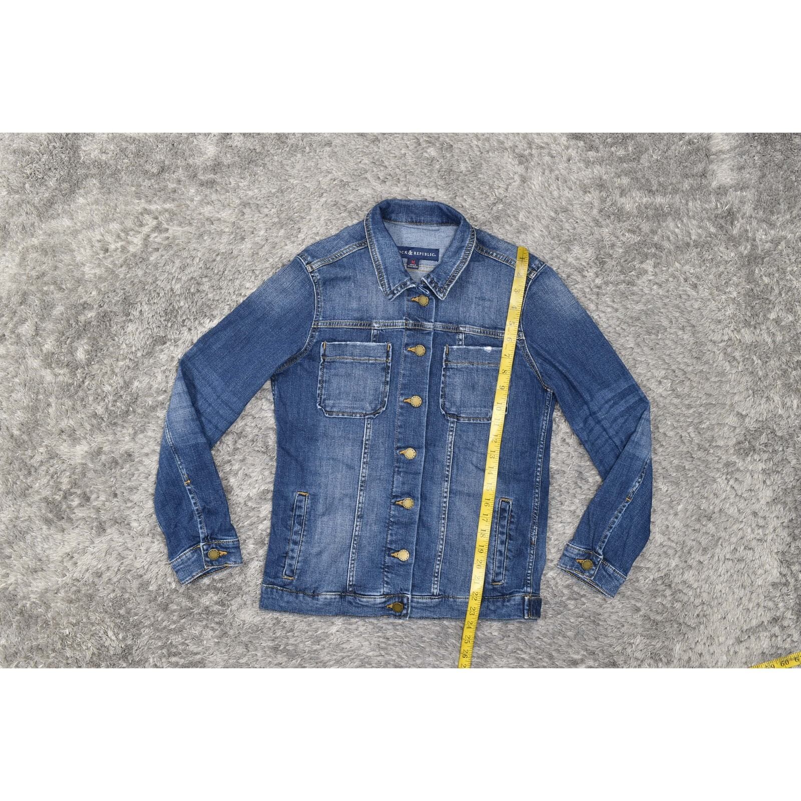 Rock & Republic Blue Trucker Basic Jacket Denim B… - image 7