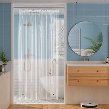Stall Shower Curtain Liner Clear PEVA Waterproof 48x72 2Magnet Bathroom Stall XL