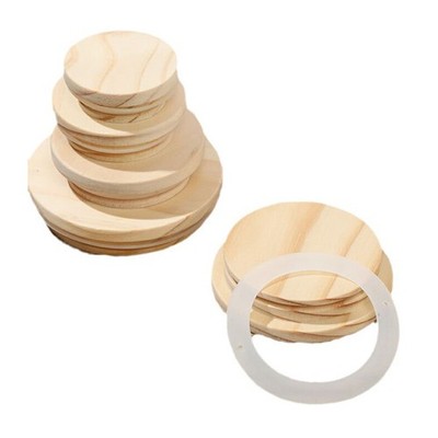 Wooden Lids Silica Gel Circle Seal Up Cover Seal Up Storage Jar Candle Cup Lid