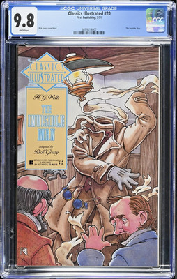 CLASSICS ILLUSTRATED 20 The Invisible Man CGC 9.8 H.G Wells Rick Geary cover Art