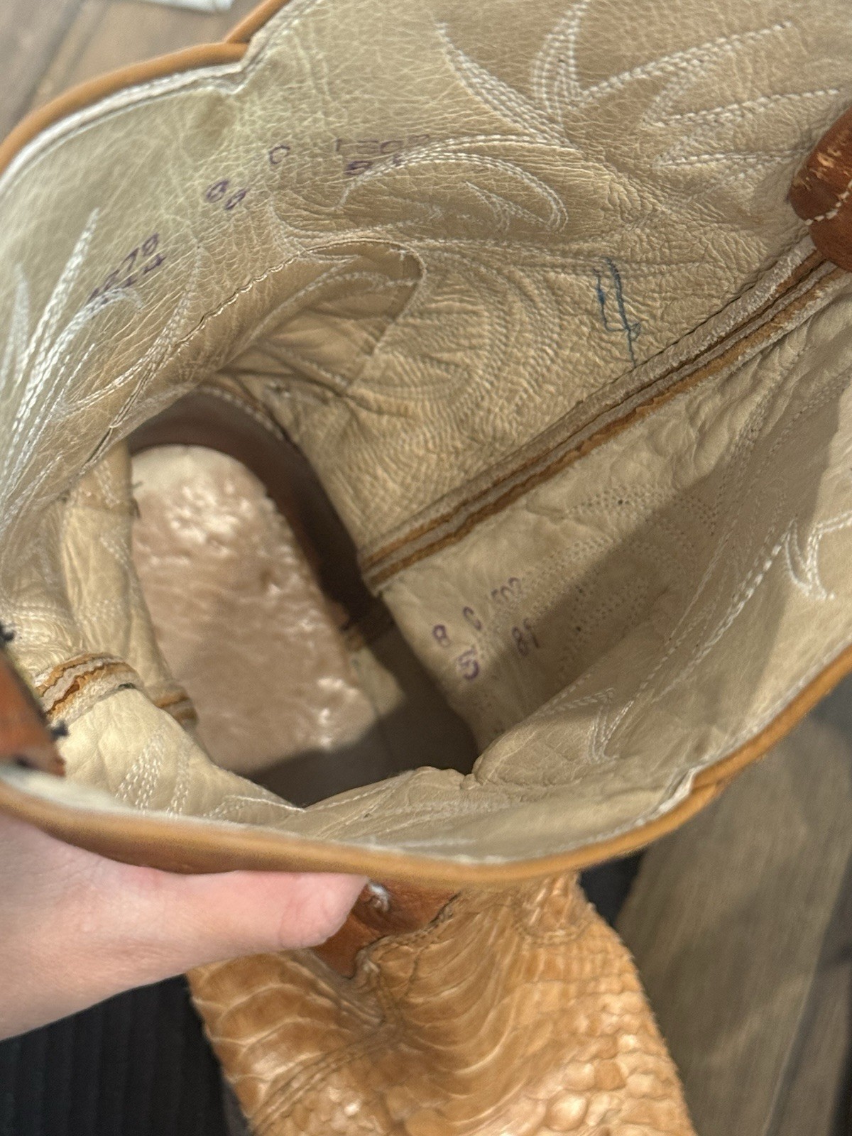 Dan Post Python Snakeskin Western Boots Womens 8 … - image 11