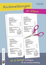 Rückmeldungen an Eltern: fix und fertige Vorlagen f... | Buch | Zustand sehr gut