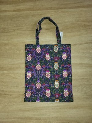 Accessorize Stofftasche Beutel bunt mit Eulen NEU mit Etikett
