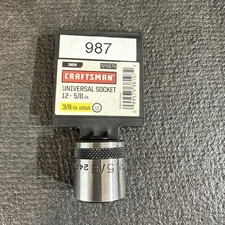 $17 Universal Spline Socket Sears Craftsman 3/8” Drive 5/8 SAE 24974 Nos 12PT