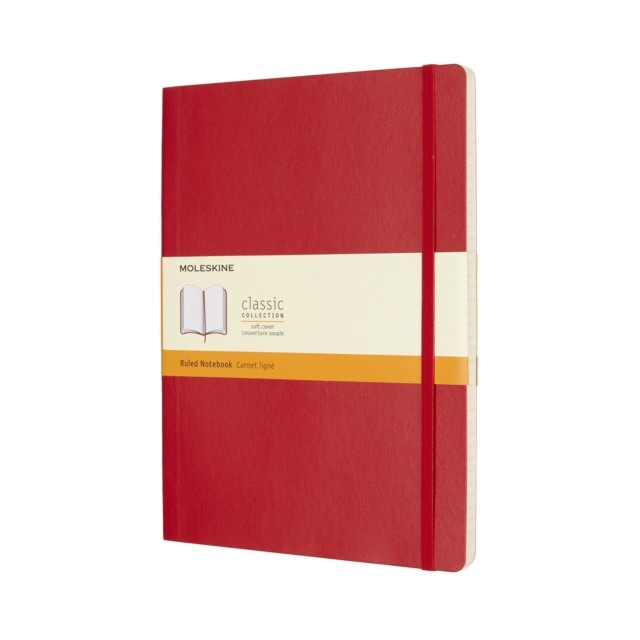 Moleskine Scarlet Red Extra Large Ruled Notebook Soft (Paperback Book) - Image 4