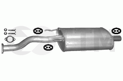 Ligne D'échappement Complète Pour Rover 400 414 416 Si - Neuf | Kit Montage Inclus