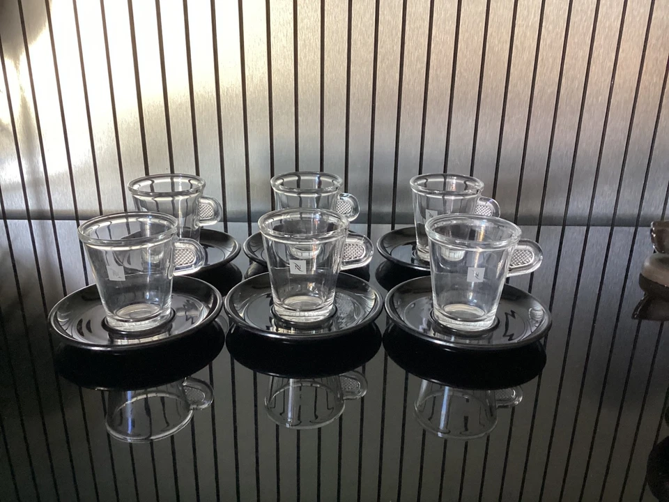 Lot de 6 tasses nespresso en verres - Photo 1/1