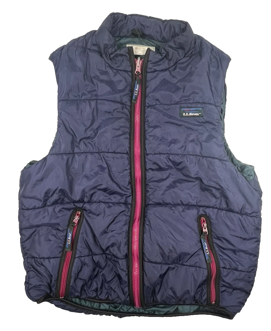 L.L. Bean Primaloft Puff Vest Medium Tall Stowable Vintage 80s Loft Made In USA
