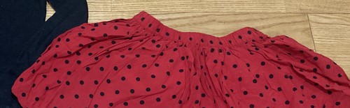 Girl's Gap Outfit Size 6-7 - Black Top w/Red Polka Dot Skirt EUC - Picture 6 of 7