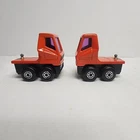 (2x) 1973 Matchbox Semi Truck Cab LESNEY England Diecast Red Gas Tanker Trucks
