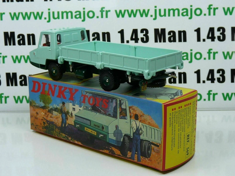 DT95 Voiture réédition DINKY TOYS atlas : 569 Berliet stradait benne basculante - Photo 2/4