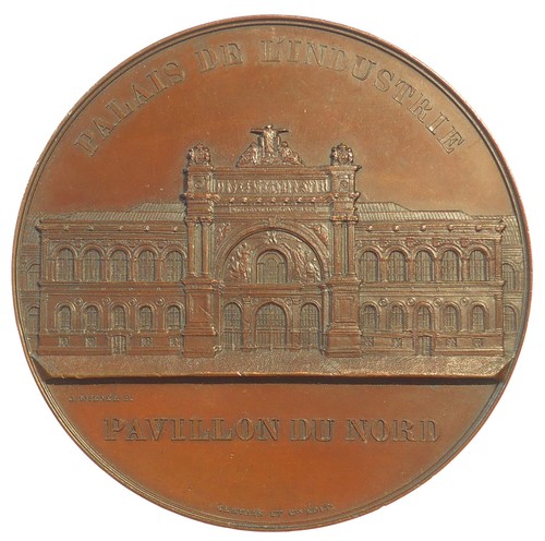 France INTERNATIONAL EXPOSITION PALAIS D'INDUSTRIE bronze 68mm by Jacques Wiener