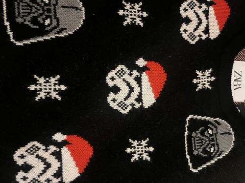 STAR WARS Kids Christmas Jumper STORM TROOPER VADER - Size 6- Boys Girls - Picture 2 of 6
