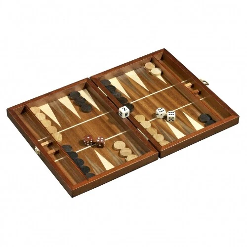 Backgammon - Kassette - Aristomenis - Holz - klein - Bild 2 von 4