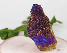 AURA QUARTZ, Titanium Gold - Rainbow, Crystal Cluster, Metaphysical, R0396