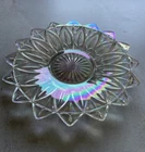 Carnival Glass Federal Petal Iridescent Platter Serving Dish 11-1/2" VINTAGE