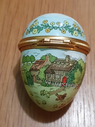 Halcyon Days Enamel Bilston Easter Egg Trinket Box 1980 (G8) - Picture 4 of 8