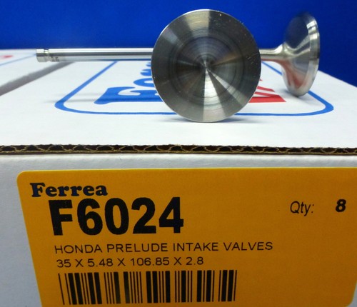 Ferrea 6000 Turbo Valves Set Honda Prelude 2.2L DOHC VTEC H22 H22A H22A1 H22A4 - Picture 2 of 5