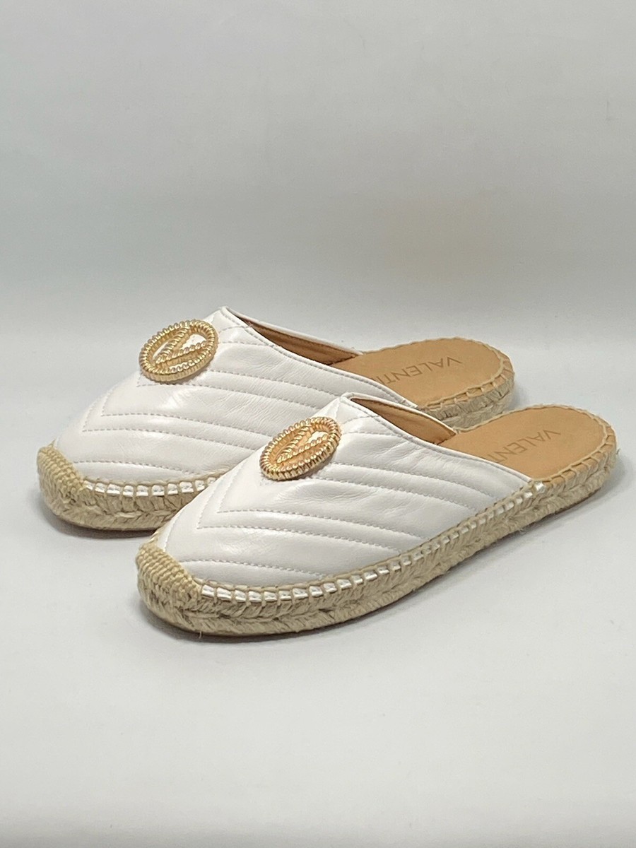 Mario Valentino Leather Espadrille Mules size 36 | eBay