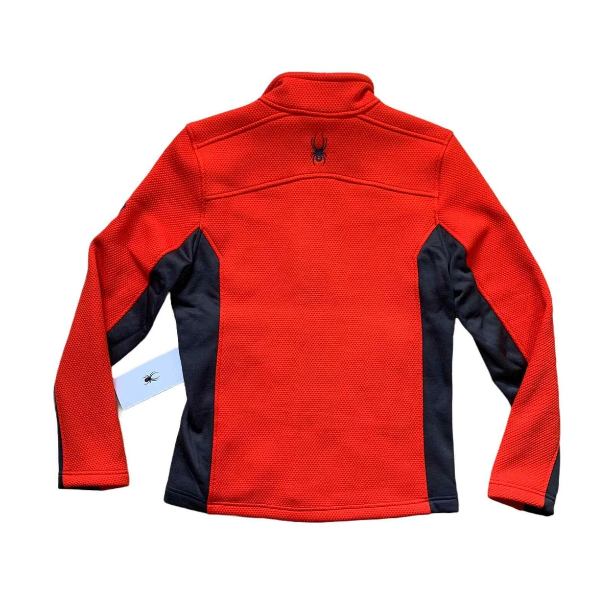 Spyder Encore Full Zip Volcano Black Red Fleece Jacket Men s
