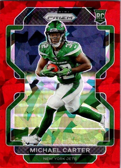 2021 Prizm NFL Football Rookie - MICHAEL CARTER - Red Cracked Ice RC - #365