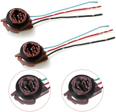 Universal Pigtail Wire Female Socket 4157 U Two Harness Front Turn Signal Fix