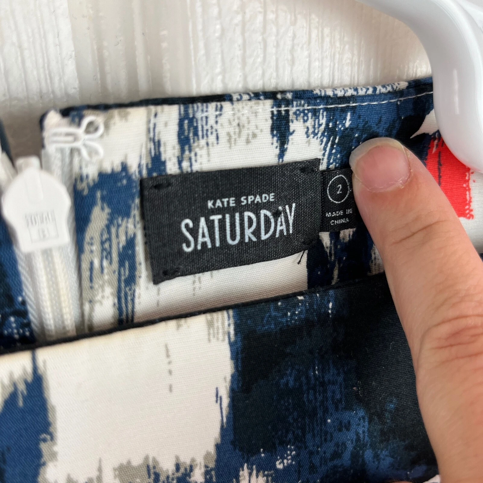 Abito da donna Kate Spade sabato maniche corte acquerello colorato taglia 2