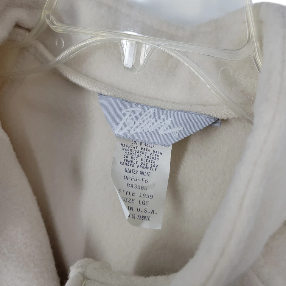 vtg Blair Winter Coat Large Button Front Wool Blend Minimalist Mod ivory cream - Image 2 of 4