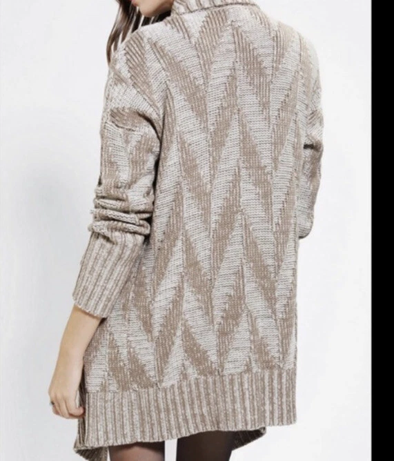 Cárdigan grueso Chevron delantero abierto Urban Outfitters Stars para mujer M Foto 3 de 4