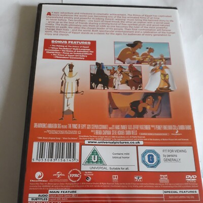 PRINCE OF EGYPT DVD NEW SEALED +EXTRAS WHEN YOU BELIEVE HANS