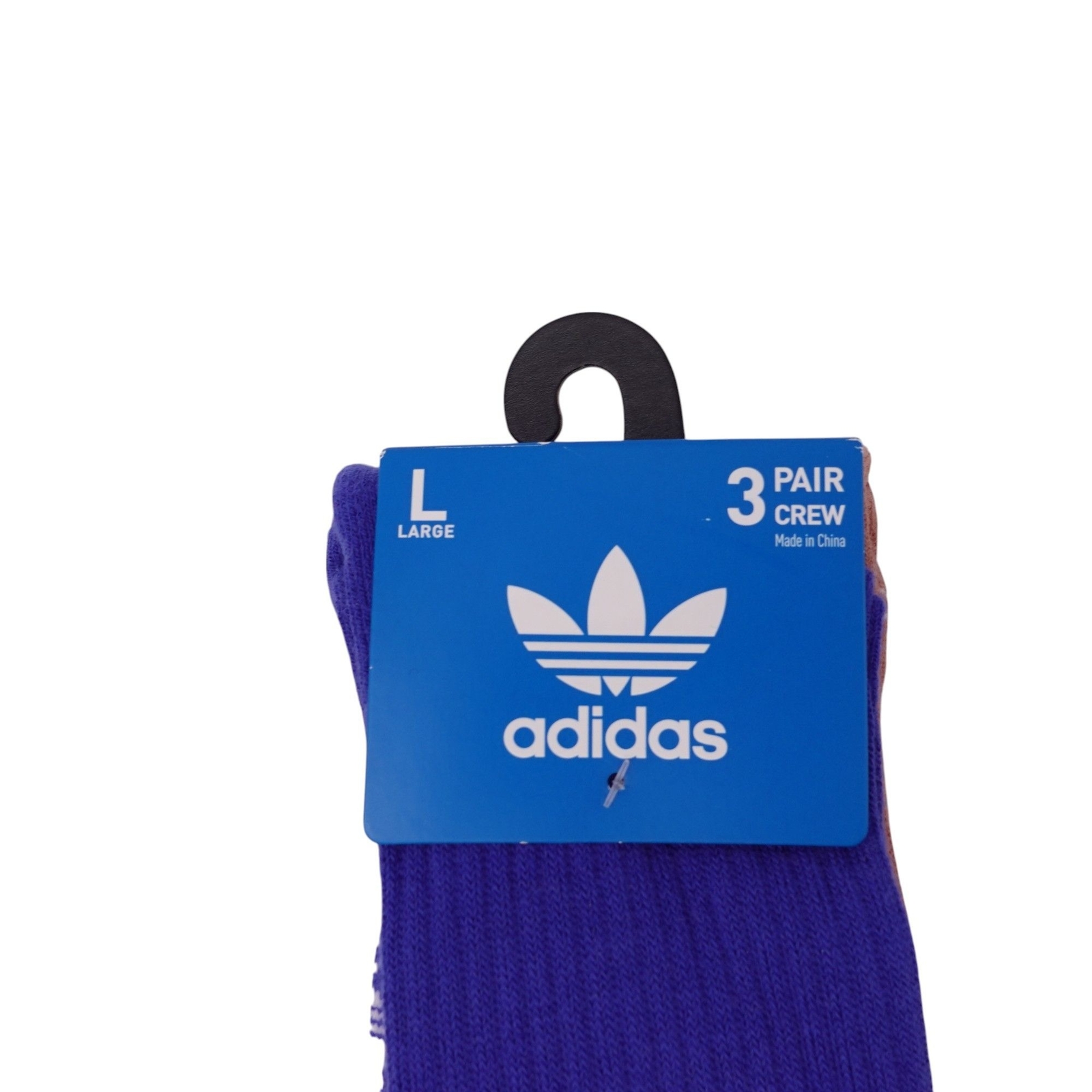 NWT Adidas Originals Color Wash Crew Socks Sz L Blue/Black/Brown 3-Pack Outdoor thumbnail 3