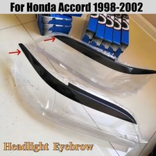 Gloss Black Headlight Eyebrow Eyelid Cover High Quality For Honda Accord 1998-02