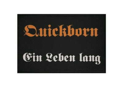 Aufnäher Quickborn Ein Leben lang Fahne Flagge Aufbügler Patch 9 x 6 cm
