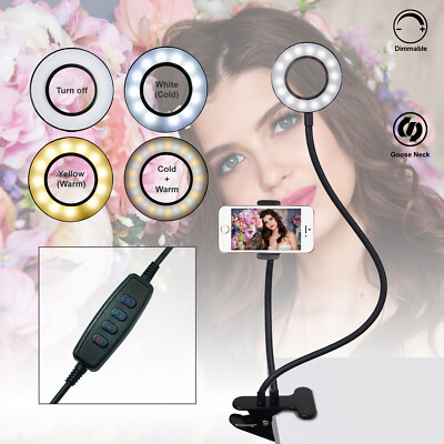 1PACK LED Selfie Ring Light Cell Phone Holder for Photography