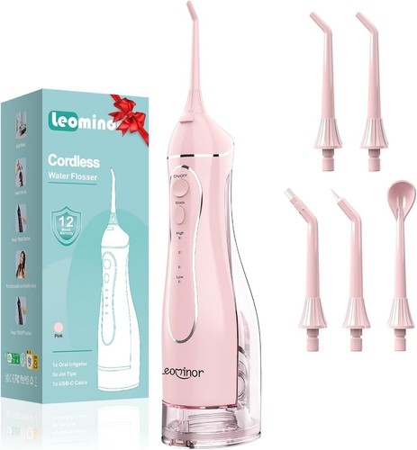 Water Dental Flosser Pick for Teeth, 300ML Portable Oral Irrigator Upgraded Tank