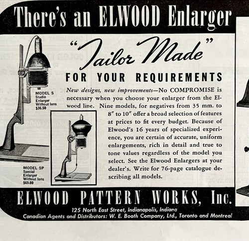 Elwood Pattern Works Photo Enlarger 1939 Advertisement Photography ...