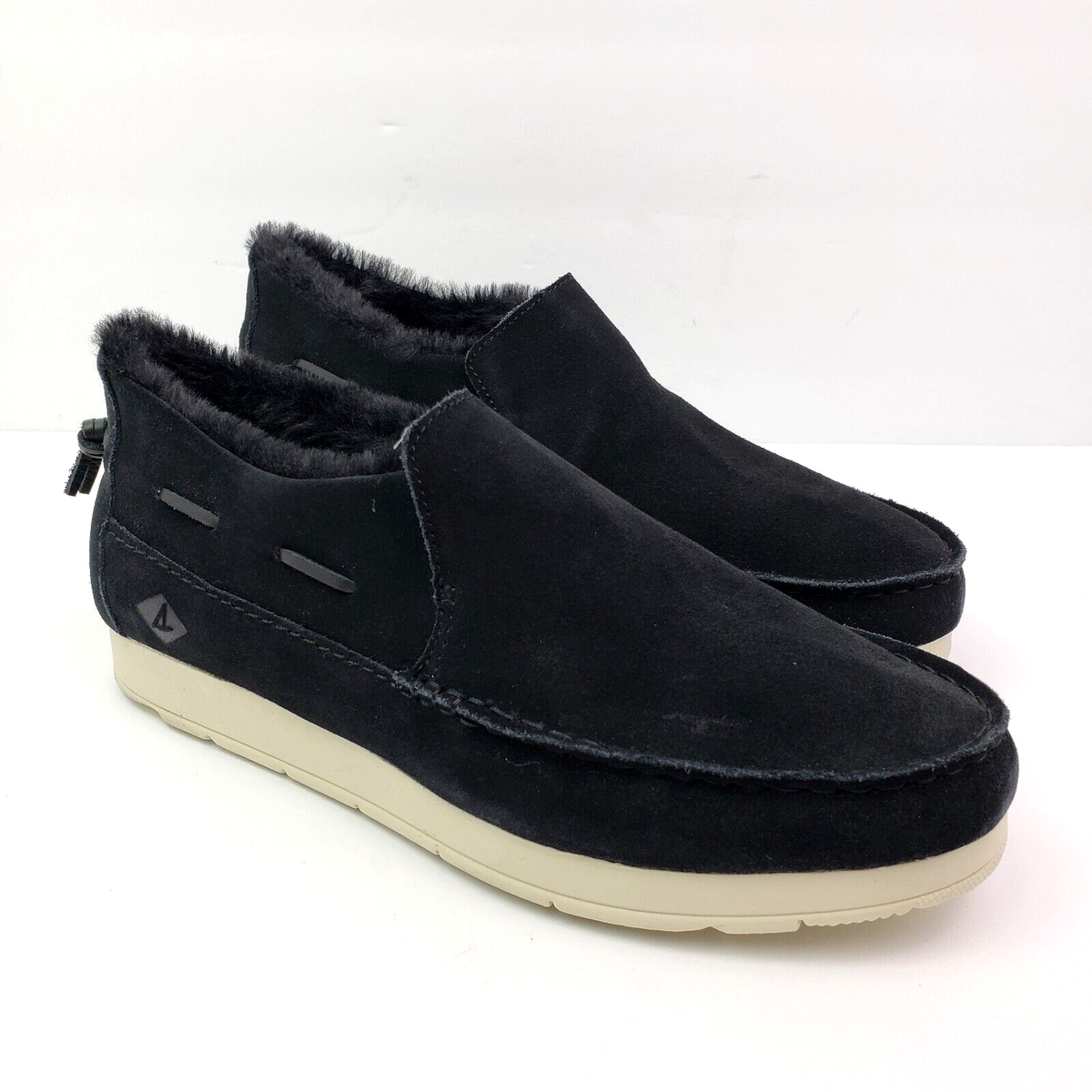 Sperry Moc Sider WR Mens Size 10.5 Black Suede Comfort  display picture 3