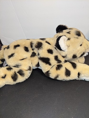 FAO Schwarz Tan Cheetah Black Spots 10" Plush Stuffed Animal Realistic - Picture 4 of 5