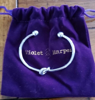 Violet Harper Silver plated Knot Bangle! Bracelet Brand New! 