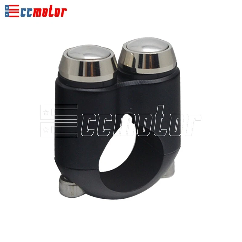 Interruptor de bocina de manillar universal pestillo interruptor de botón autobloqueante para barra de 1" 25 mm Foto 4 de 4