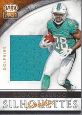 2016 Crown Royale Jumbo Rookie Silhouette Jerseys #9 Leonte Carroo Jersey -NM-MT