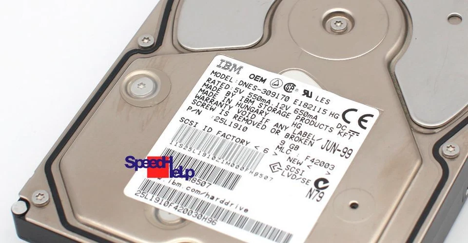 IBM DNES-309170 9GB 9.1GB SCSI 68-PIN POL HDD Hard Disk P/N 25L1910 - Image 2 of 3