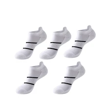 5 Pairs of Thick & Comfortable Ankle Socks for Tennis, Badminton, Running & Gym