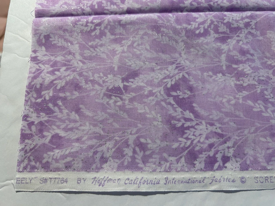 cotton quilt craft fabric Purple Silver Hoffman California Inter. 1/2 Yard X 42” - Image 2 of 3