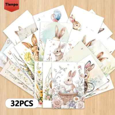 Vintage Easter 32 Postcards Postkarten Kartenaufleger Ostern Osterhasen Eier A6