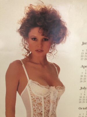 Pinup Girl Poster 1980s Fag Auto Parts Calendar Girl Sexy White Lingerie  1985 | eBay